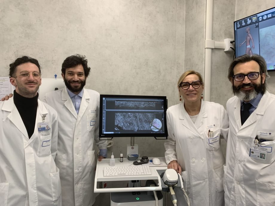 Nella foto, insieme alla professoressa Ketty Peris, i dottori Alessandro Di Stefani, Simone Cappilli e Luca Pellegrino